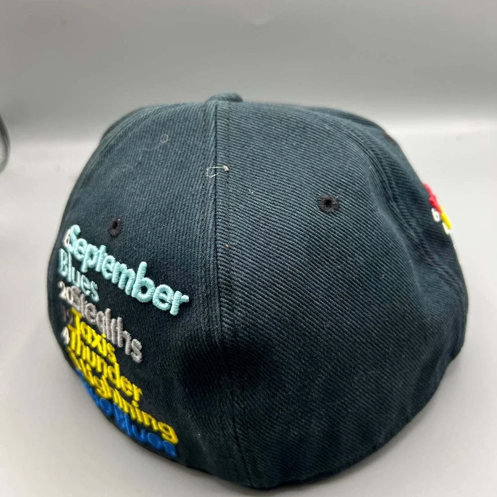 Air Jordan Nicknames Hat Men 7 1/8 Navy Embroidered‎ Jumpman Fitted Cap